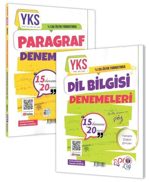 Prolig YKS TYT AYT Paragraf Dil Bilgisi 15x20 Denemeleri Prolig Yayınları