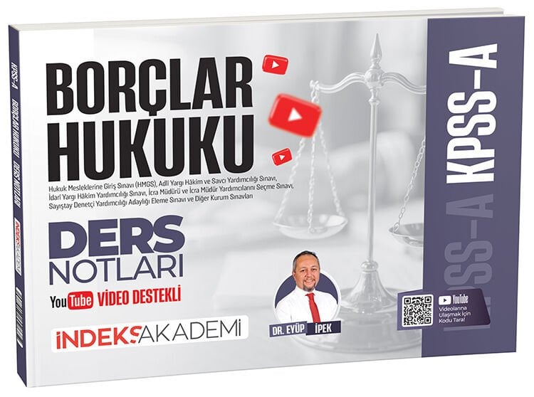 İndeks Akademi 2026 KPSS A Grubu Borçlar Hukuku Video Ders Notları - Eyüp İpek İndeks Akademi Yayıncılık