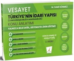 Pelikan VESAYET Kaymakamlık KPSS A Grubu Hakimlik Türkiyenin İdari Yapısı, Cumhurbaşkanlığı Kararnameleri Konu Anlatımı - M. Sami Sönmez Pelikan Yayınları