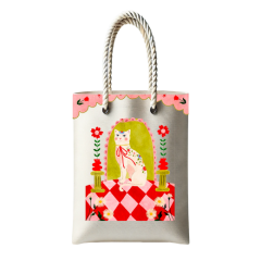 Çantasepette Bez Çanta Kurdaleli Kedi Temalı Fermuarlı Günlük Kullanım