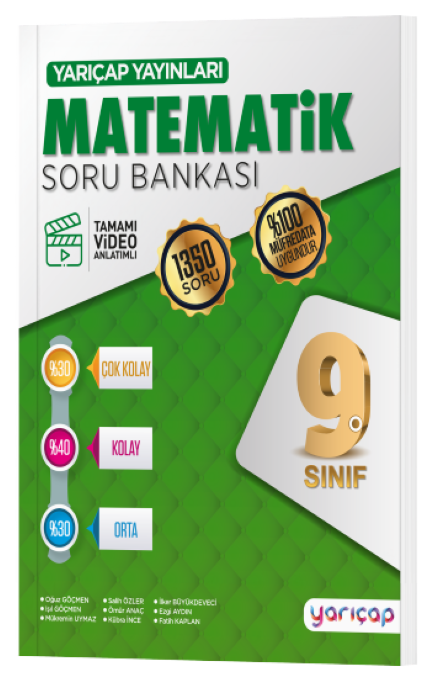 Yarı Çap 9. Sınıf Matematik Soru Bankası Yarı Çap Yayınları