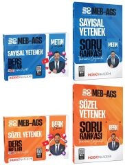 İndeks Akademi 2026 MEB-AGS Sözel + Sayısal Yetenek Ders Notları + Soru Bankası 4 lü Set - Berk Ekici, Metin Şimşek İndeks Akademi Yayıncılık