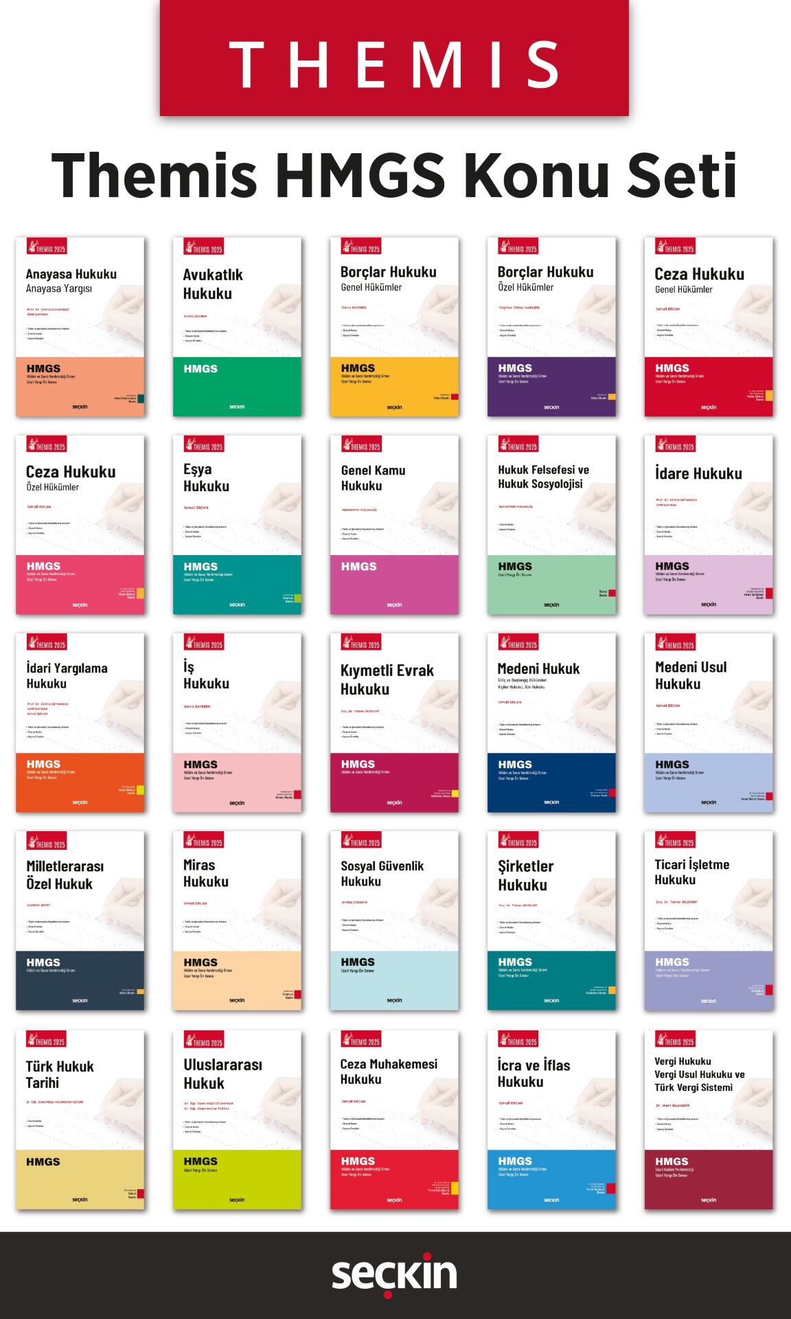 Seçkin 2025 THEMİS HMGS Konu Kitabı 25 li Set Seçkin Yayınları
