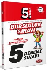 Data 5. Sınıf Bursluluk Sınavı 5 Deneme Çözümlü Data Yayınları