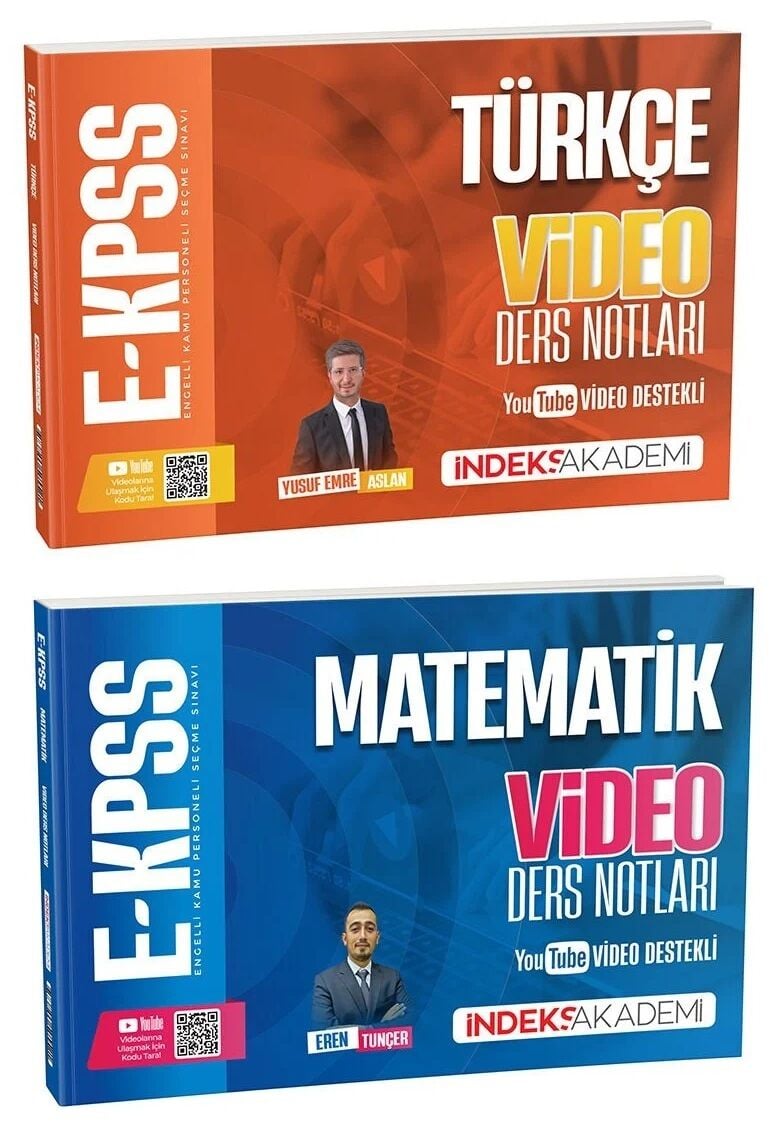 İndeks Akademi 2026 EKPSS Türkçe + Matematik Video Ders Notları 2 li Set İndeks Akademi Yayıncılık