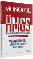 Monopol 2025 HMGS Vergi Hukuku, Vergi Usul Hukuku Ders Notları 2. Baskı - Özgür Şahan Monopol Yayınları