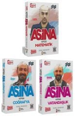 SÜPER FİYAT - İsem 2022 KPSS Aşina Matematik + Coğrafya + Vatandaşlık Soru Bankası 3 lü Set İsem Yayınları