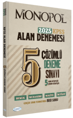 Monopol 2025 KPSS A Grubu Alan 5 Deneme Çözümlü Monopol Yayınları