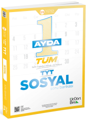 Üç Dört Beş YKS TYT 1 Ayda Tüm TYT Sosyal Soru Bankası Çözümlü Üç Dört Beş Yayınları