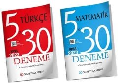 SÜPER FİYAT - Öğreti 2023 KPSS Türkçe+Matematik 5+5 Deneme 2 li Set Öğreti Akademi
