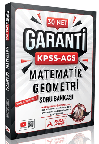 Paraf Akademi KPSS MEB-AGS Bıyıklı Matematik-Geometri Sayısal Yetenek 30 Net Garanti Soru Bankası - Selim Yüksel Paraf Akademi Yayınları