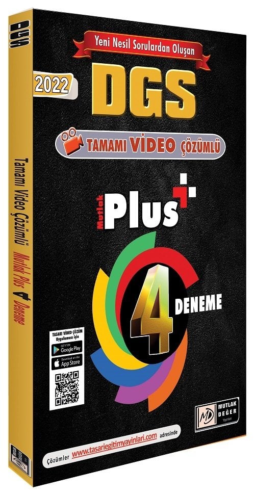 SÜPER FİYAT - Mutlak Değer 2022 DGS Mutlak Plus 4 Deneme Video Çözümlü Mutlak Değer Yayınları