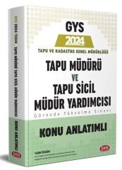 SÜPER FİYAT - Data 2024 GYS Tapu Kadastro Tapu Müdürü ve Sicil Müdür Yardımcısı Konu Anlatımı Görevde Yükselme Data Yayınları
