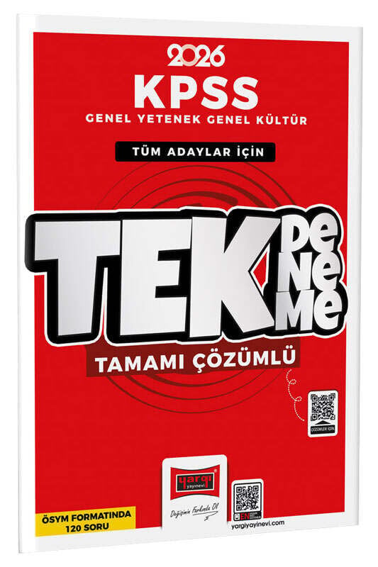 Yargı 2026 KPSS Genel Yetenek Genel Kültür TEK Deneme Çözümlü Yargı Yayınları
