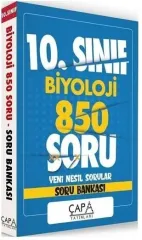 SÜPER FİYAT - Çapa 10. Sınıf Biyoloji Soru Bankası 850 Soru Çapa Yayınları
