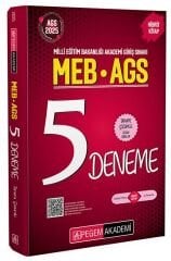 Pegem 2025 MEB-AGS Tüm Dersler 5 Deneme Çözümlü Pegem Akademi Yayınları