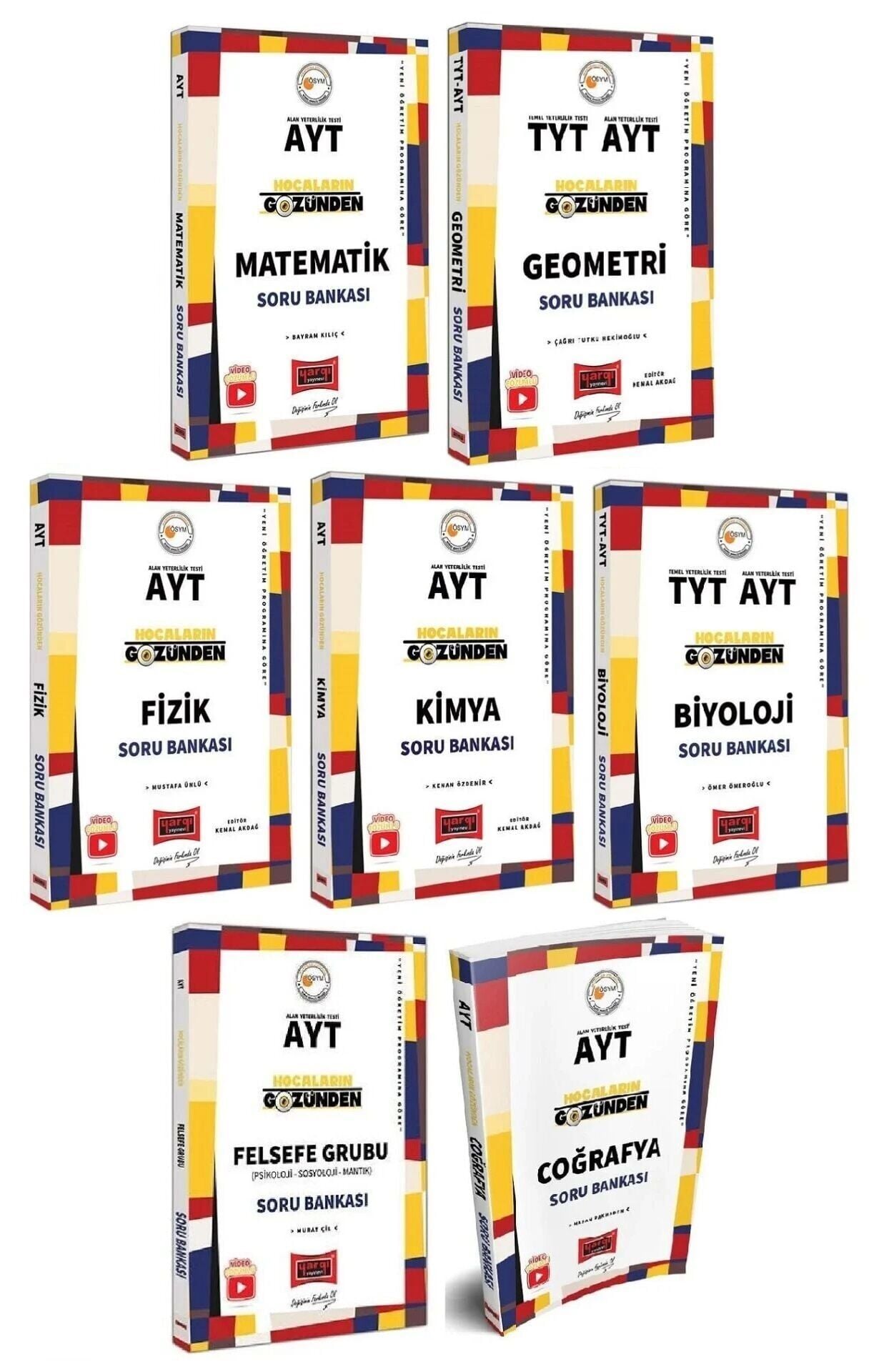 SÜPER FİYAT - Yargı YKS AYT Tüm Dersler Hocaların Gözünden Soru Bankası 7 li Set Yargı Yayınları