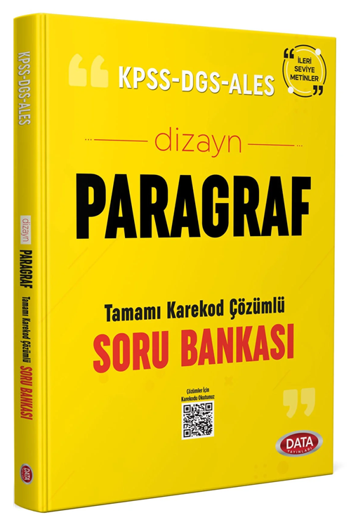 Data KPSS DGS ALES Dizayn Paragraf Soru Bankası Çözümlü Data Yayınları
