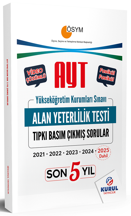 Kurul 2026 YKS AYT Çıkmış Sorular Son 5 Yıl Tıpkı Basım Çözümlü Kurul Yayıncılık