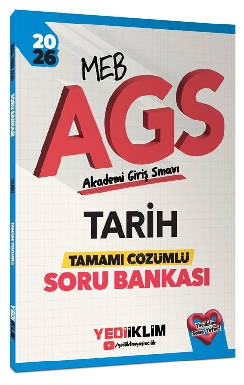 Yediiklim 2026 MEB-AGS Tarih Soru Bankası Çözümlü Yediiklim Yayınları