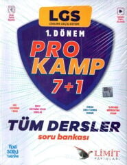 Limit 8. Sınıf LGS Tüm Dersler 1. Dönem Pro Kamp 7+1 Soru Bankası Çözümlü Limit Yayınları