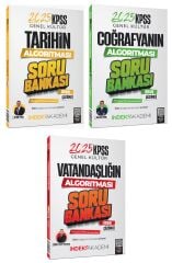 SÜPER FİYAT - İndeks Akademi 2025 KPSS Tarih+Coğrafya+Vatandaşlık Algoritması Soru Bankası 3 lü Set İndeks Akademi Yayıncılık