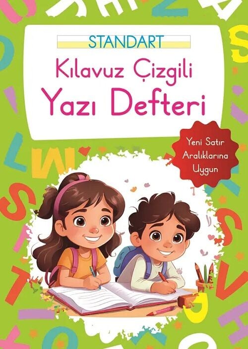 Kılavuz Çizgili Yazı Defteri Büyük Boy Yeşil Parıltı Yayınları