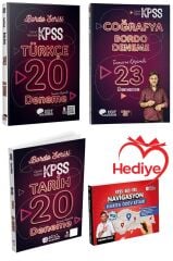 HEDİYELİ - Eğit Akademi 2026 KPSS Türkçe + Tarih + Coğrafya Bordo 63 Deneme 3 lü Set Eğit Akademi