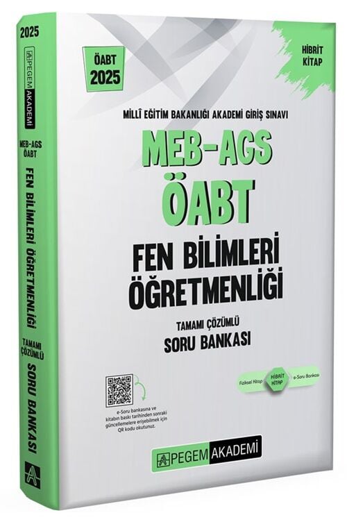Pegem 2025 ÖABT MEB-AGS Fen Bilimleri Öğretmenliği Soru Bankası Çözümlü Pegem Akademi Yayınları