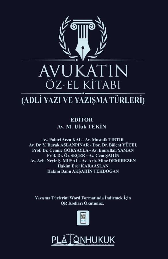 Platon Avukatın Özel Kitabı, Adli Yazı ve Yazışma Türleri Platon Hukuk Yayınları