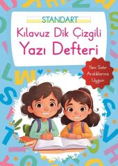 Kılavuz Dik Çizgili Yazı Defteri Büyük Boy Mavi Parıltı Yayınları
