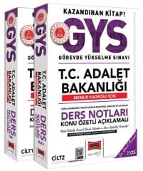 Yargı 2025 GYS Adalet Bakanlığı Memur Kadrosu Konu Özetli Ders Notları Seti Görevde Yükselme Yargı Yayınları