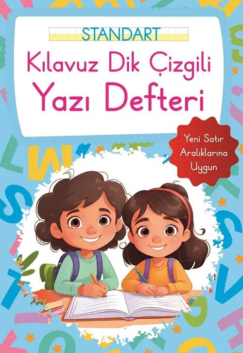 Kılavuz Dik Çizgili Yazı Defteri Küçük Boy Mavi Parıltı Yayınları