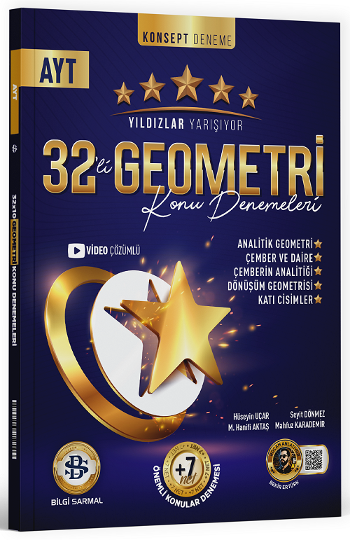 Bilgi Sarmal YKS AYT Geometri Yıldızlar Yarışıyor 32 Deneme Bilgi Sarmal Yayınları