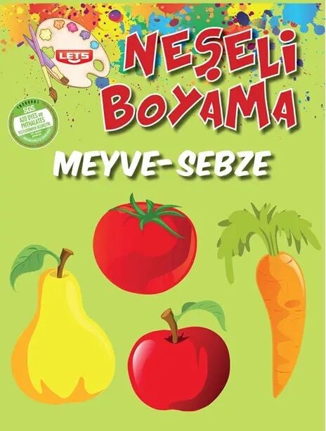 Neşeli Boyama - Meyve Sebze Parıltı Yayınları