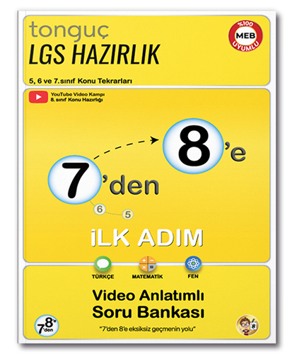 Tonguç 7 den 8 e İlk Adım Hazırlık Kitabı Soru Bankası Tonguç Akademi