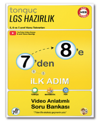 Tonguç 7 den 8 e İlk Adım Hazırlık Kitabı Soru Bankası Tonguç Akademi