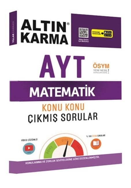 Altın Karma YKS AYT Matematik Konu Konu Çıkmış Sorular Video Çözümlü Altın Karma Yayınları