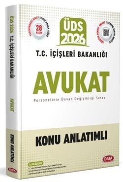 Data 2026 GYS ÜDS İçişleri Bakanlığı Avukat Konu Anlatımlı Görevde Yükselme Ünvan Değişikliği Data Yayınları