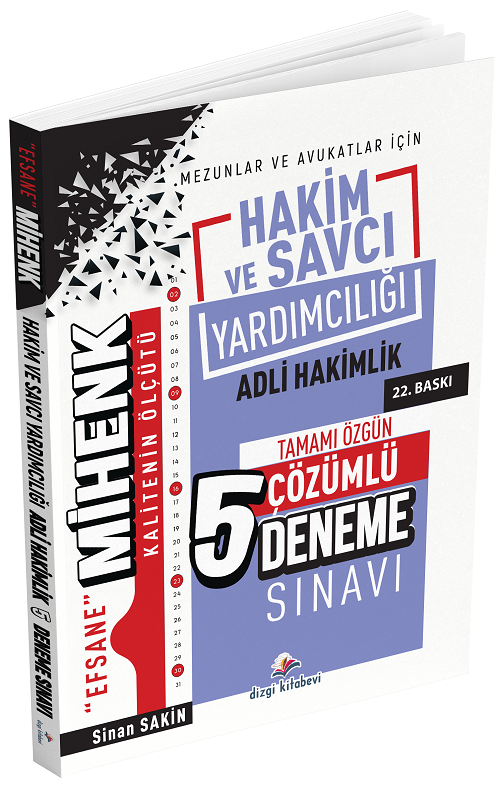 Dizgi Kitap MİHENK Adli Hakimlik ve Savcı Yardımcılığı 5 Deneme Çözümlü 22. Baskı Dizgi Kitap
