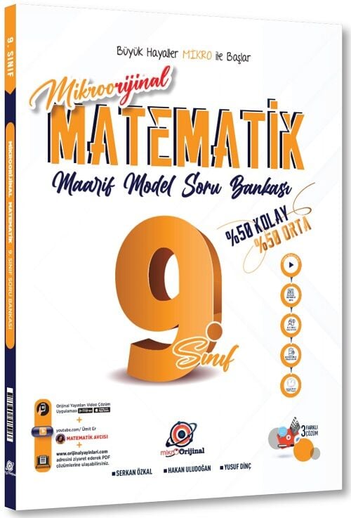 Orijinal 9. Sınıf Matematik Mikro Orijinal Maarif Model Soru Bankası Orijinal Yayınları