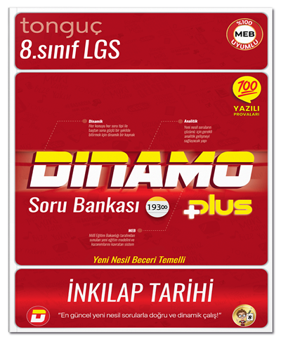 Tonguç 8. Sınıf LGS TC İnkılap Tarihi ve Atatürkçülük Dinamo Soru Bankası Tonguç Akademi
