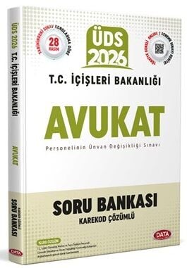 Data 2026 GYS ÜDS İçişleri Bakanlığı Avukat Soru Bankası Çözümlü Görevde Yükselme Ünvan Değişikliği Data Yayınları