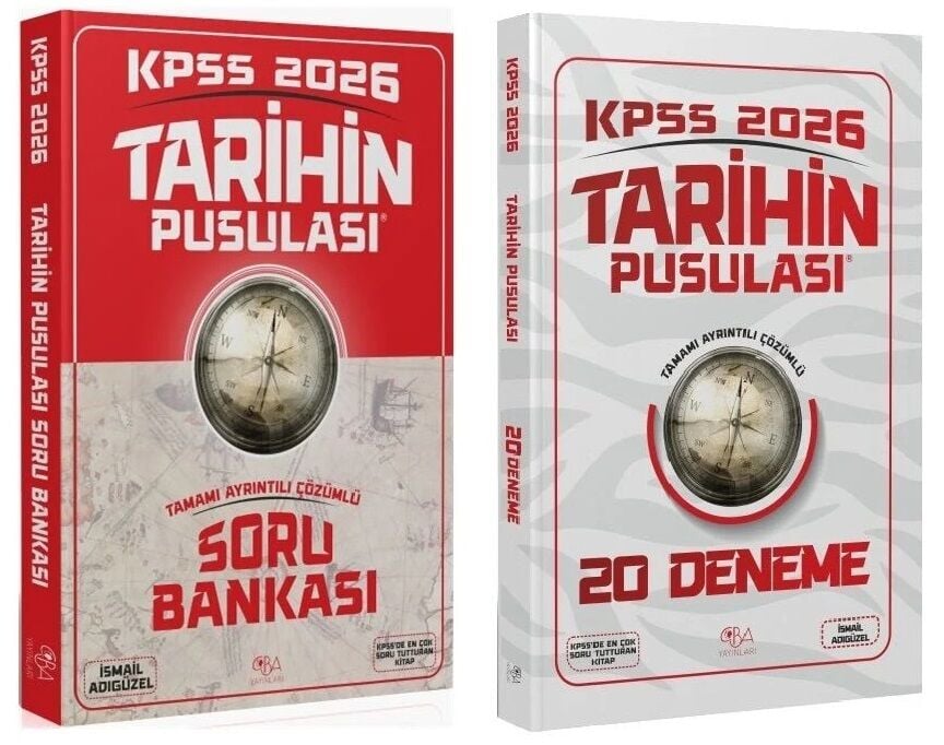 CBA Yayınları 2026 KPSS Tarihin Pusulası Soru Bankası  + 20 Deneme 2 li Set - İsmail Adıgüzel CBA Yayınları