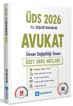GYS Akademi 2026 GYS ÜDS İçişleri Bakanlığı Avukat Özet Ders Notları Görevde Yükselme Ünvan Değişikliği GYS Akademi