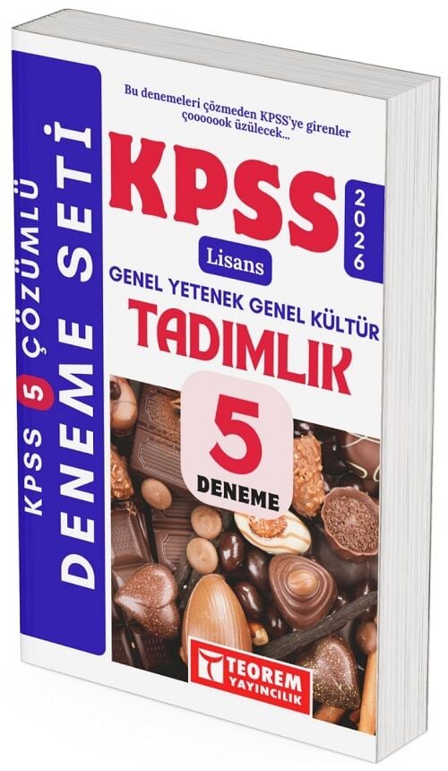 Teorem 2026 KPSS Genel Yetenek Genel Kültür Lisans Tadımlık 5 Deneme Çözümlü Teorem Yayıncılık