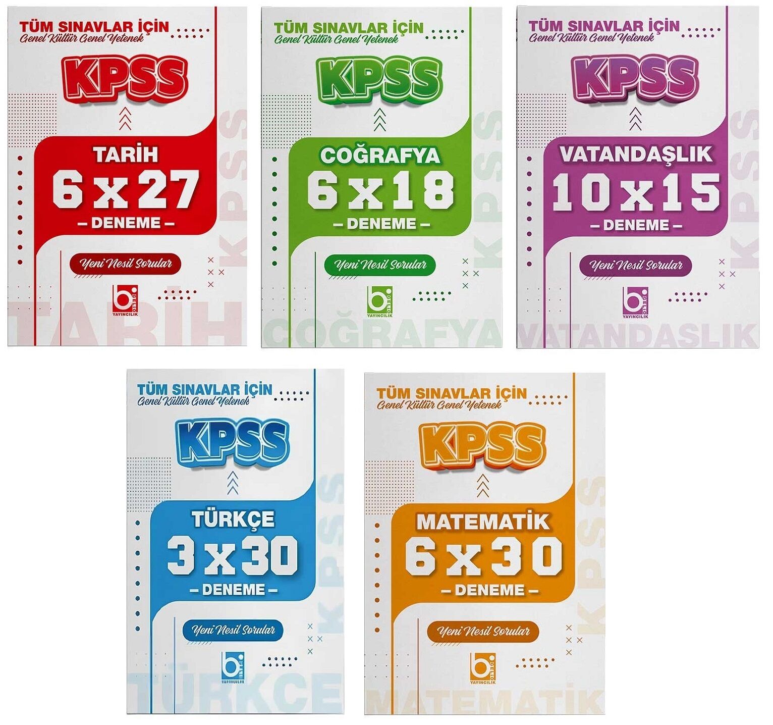 Bigelio 2026 KPSS Genel Yetenek Genel Kültür 31 Deneme 5 li Set Bigelio Yayıncılık