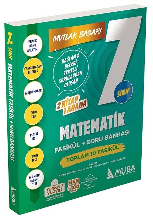 Muba 7. Sınıf Matematik Mutlak Başarı Maarif Modeli Fasikül+Soru Bankası Muba Yayınları