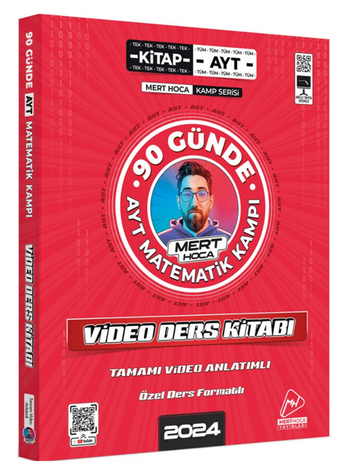 Mert Hoca 2024 YKS AYT 90 Günde Matematik Kampı Video Ders Kitabı - Mert Güven Mert Hoca Yayınları