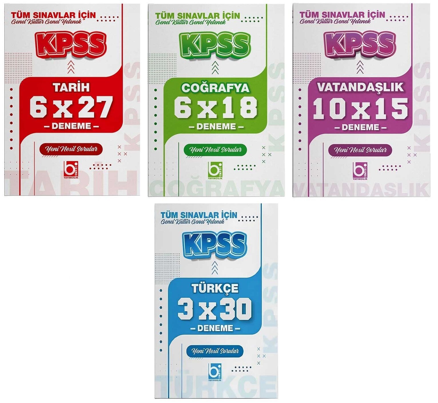 Bigelio 2026 KPSS Türkçe + Tarih + Coğrafya + Vatandaşlık 25 Deneme 4 lü Set Bigelio Yayıncılık